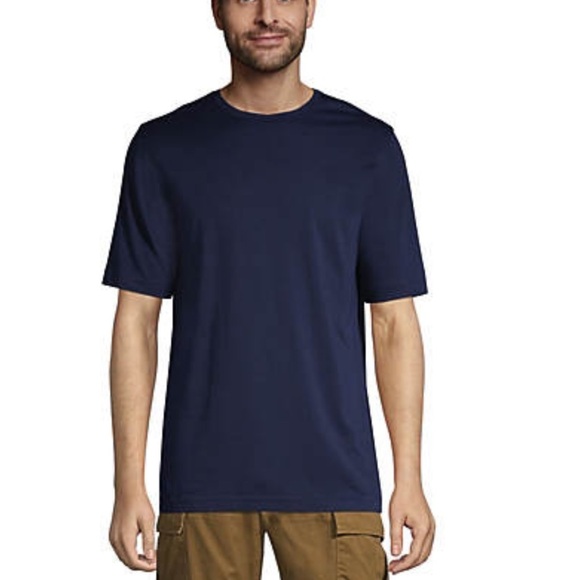 Lands‎ end new Men's Short Sleeve Supima Tee - Picture 1 of 2